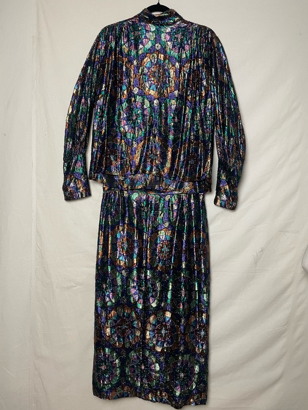 Vintage Metallic Multicolor 2PC. Dress